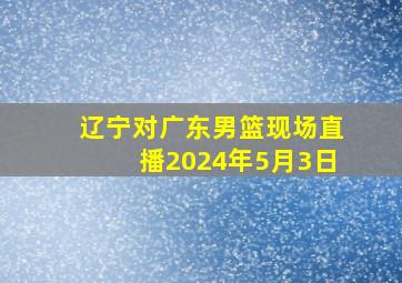 辽宁对广东男篮现场直播2024年5月3日