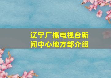 辽宁广播电视台新闻中心地方部介绍