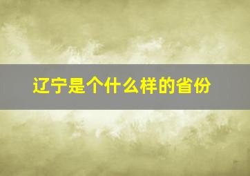 辽宁是个什么样的省份