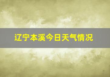 辽宁本溪今日天气情况