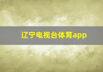 辽宁电视台体育app