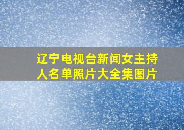 辽宁电视台新闻女主持人名单照片大全集图片