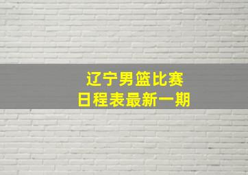 辽宁男篮比赛日程表最新一期