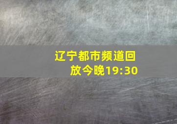 辽宁都市频道回放今晚19:30