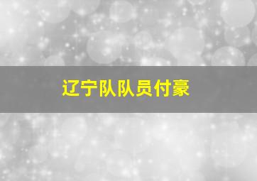 辽宁队队员付豪