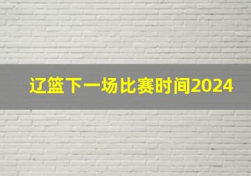 辽篮下一场比赛时间2024