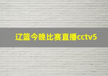 辽篮今晚比赛直播cctv5