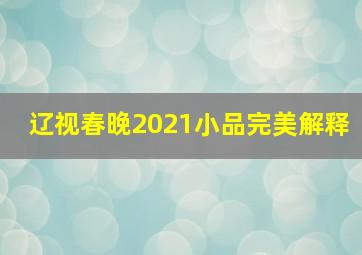 辽视春晚2021小品完美解释