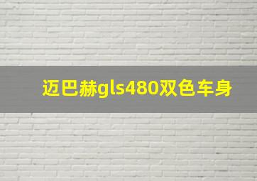 迈巴赫gls480双色车身