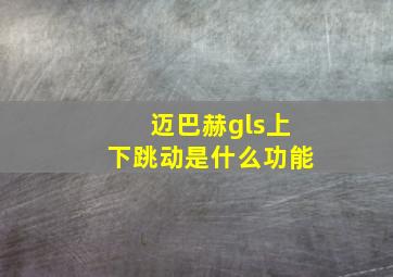 迈巴赫gls上下跳动是什么功能