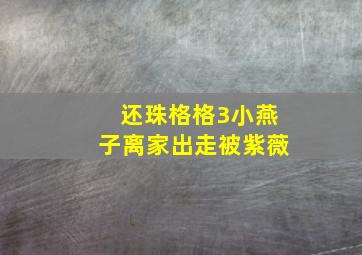 还珠格格3小燕子离家出走被紫薇