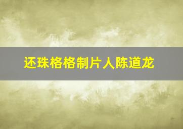 还珠格格制片人陈道龙