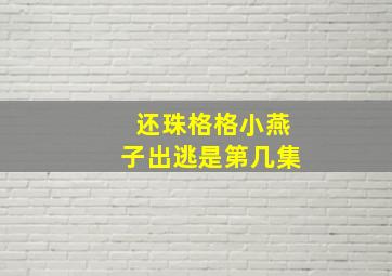 还珠格格小燕子出逃是第几集