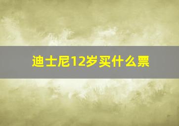 迪士尼12岁买什么票