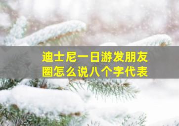 迪士尼一日游发朋友圈怎么说八个字代表