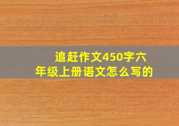 追赶作文450字六年级上册语文怎么写的