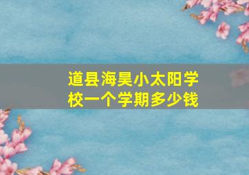 道县海昊小太阳学校一个学期多少钱