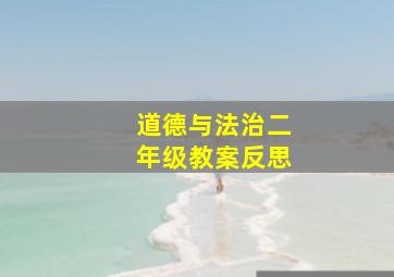 道德与法治二年级教案反思