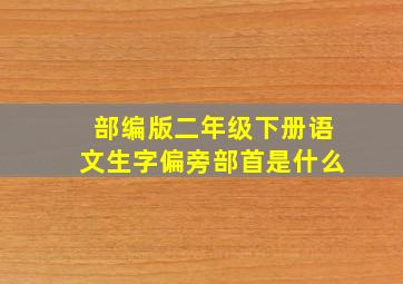 部编版二年级下册语文生字偏旁部首是什么