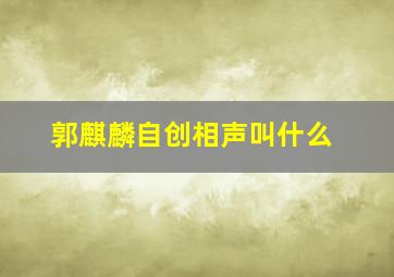 郭麒麟自创相声叫什么