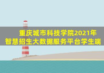 重庆城市科技学院2021年智慧招生大数据服务平台学生端