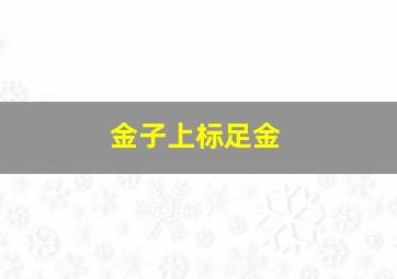 金子上标足金