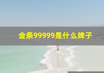 金条99999是什么牌子