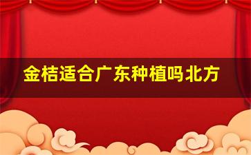 金桔适合广东种植吗北方