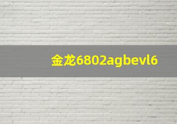 金龙6802agbevl6