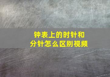 钟表上的时针和分针怎么区别视频