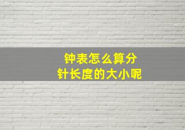 钟表怎么算分针长度的大小呢