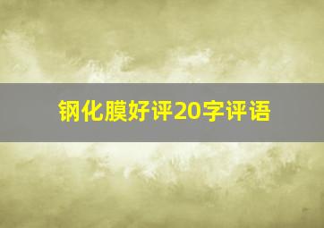 钢化膜好评20字评语