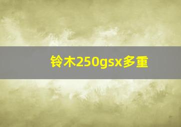 铃木250gsx多重