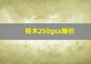 铃木250gsx降价