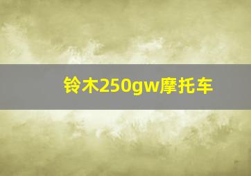 铃木250gw摩托车