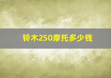 铃木250摩托多少钱