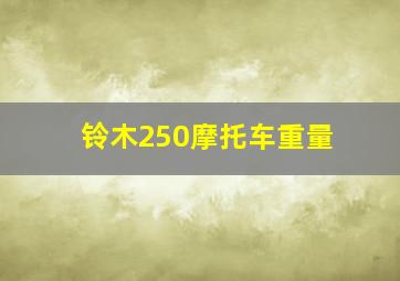 铃木250摩托车重量