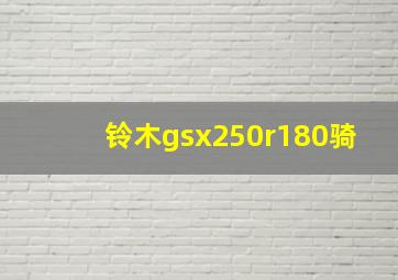 铃木gsx250r180骑