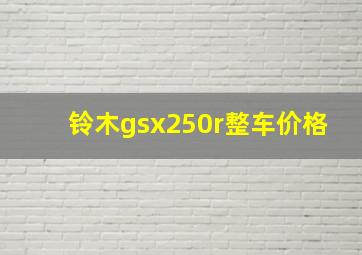 铃木gsx250r整车价格