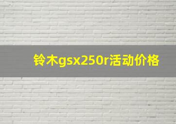 铃木gsx250r活动价格