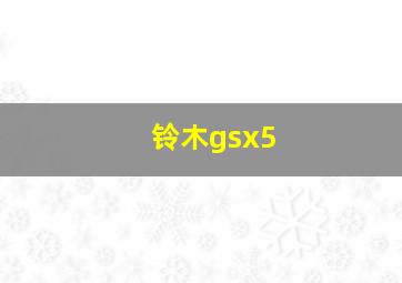 铃木gsx5