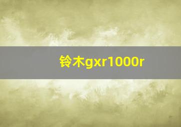 铃木gxr1000r