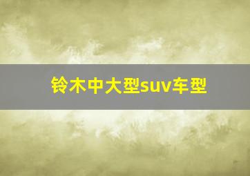 铃木中大型suv车型