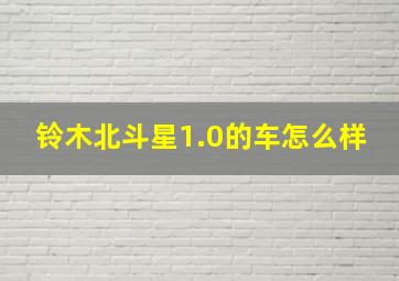 铃木北斗星1.0的车怎么样