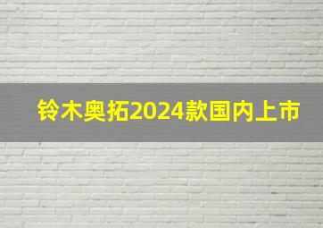 铃木奥拓2024款国内上市