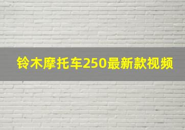 铃木摩托车250最新款视频