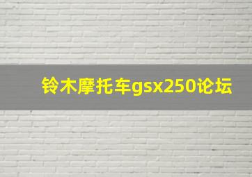 铃木摩托车gsx250论坛