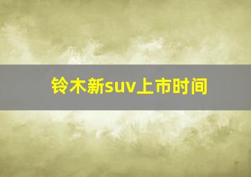 铃木新suv上市时间