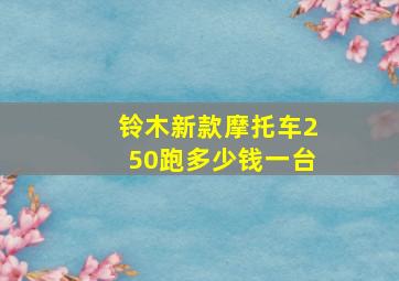 铃木新款摩托车250跑多少钱一台