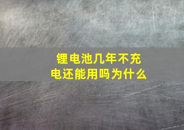 锂电池几年不充电还能用吗为什么